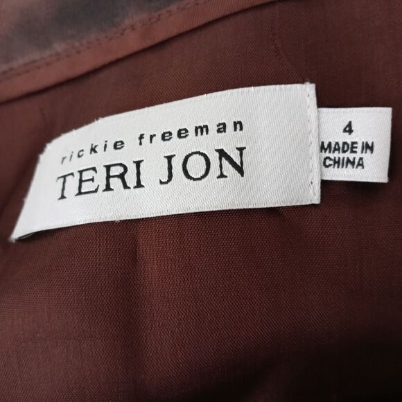 Rickie Freeman for teri jon silk skirt size 4 - Picture 6 of 7